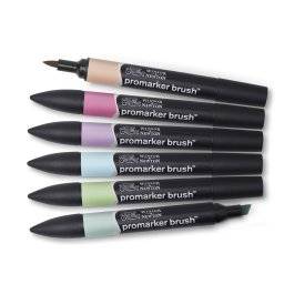Brushmarkerset 6st. pastel tones | Winsor & newton