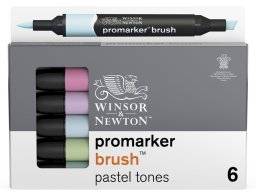 Brushmarkerset 6st. pastel tones | Winsor & newton