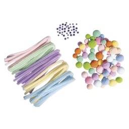 Pompon chenille set 87212685 | Rayher 