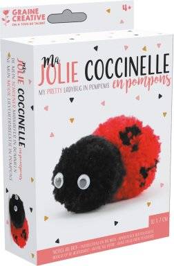 Pompon knutselset ladybug 440020 | Graine creative