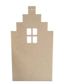 Mdf ornament huis 3traps dak