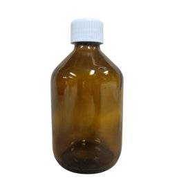 Glazen fles bruin 300ml