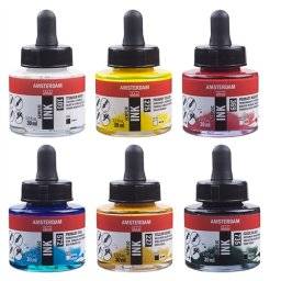 Amsterdam acrylinkt basic set 6 | Talens