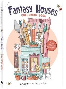 Fantasy houses colouring book | Mus creatief 