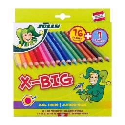 X-big kleurpotloden 16+1 grafiet | Jolly