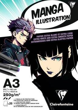 Manga illustration papierblok A3 | Clairefontaine