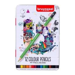 12 kleurpotloden in blik | Bruynzeel
