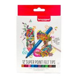 12 superpoint felt tips 60224212 | Bruynzeel