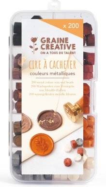 Wax beads metal colours 518401 | Graine creative 