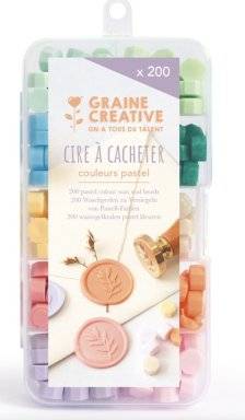 Wax beads pastel colours 518402 | Graine creative