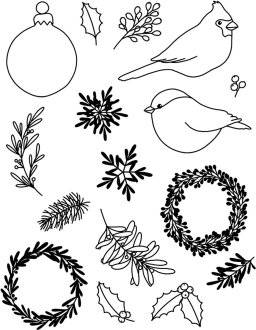 Clearstamp 10001428 xmas berries | Artemio