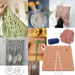 Macrame bord 18x18cm 14004002 | Artemio