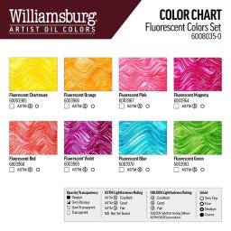 williamsburg  set 8 fluorescent colors 6008035