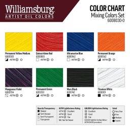 williamsburg  set 8 mixing colors 6008030