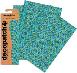 decopatch papier 388 turquoise cirkel 3vel