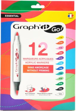 graph it go acrylicmarker set12 essential