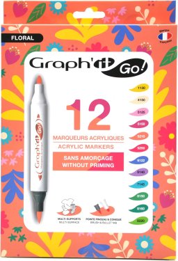 graph it go acrylicmarker set12 floral