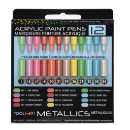 tooli-art acrylstiften set 12 metallics