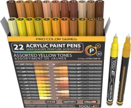 tooli-art acrylstiften set 22 yellow tones