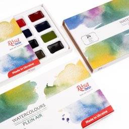 rosa studio aquarelset 24 plein air