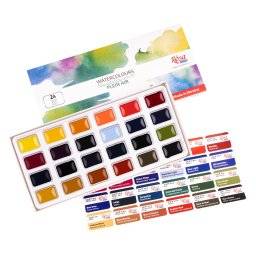 rosa studio aquarelset 24 plein air