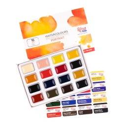 rosa studio aquarelset 16 portrait