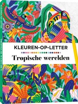 mus creatief  kleur op letter tropische wereld