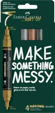 faber castell multimark set 4 metallic 186004