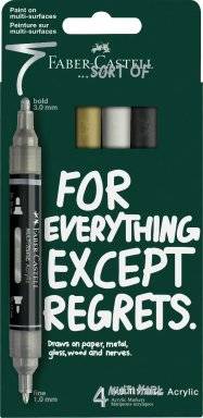 faber castell multimark set 4 metallic 186010
