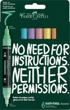 faber castell multimark set 6 pastel 186005