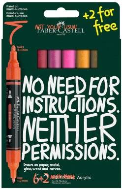faber castell multimark set 6++2 flame 186019