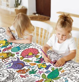 plat planet kleur tafelkleed sealife