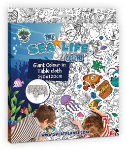 plat planet kleur tafelkleed sealife