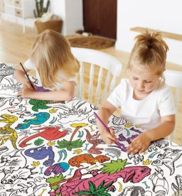 splat planet kleur tafelkleed dinosaur