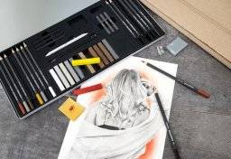 eberhard faber  artist tekenset blik 37 delig