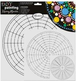 aladine 3 dotpainting stencils 81275