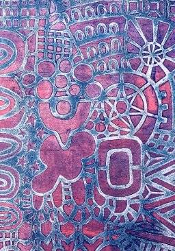 gelli arts stencil 5x7 wonderland 1278