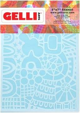 gelli arts stencil 5x7 wonderland 1278