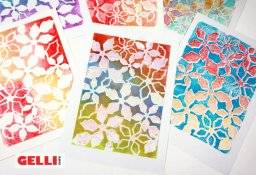 gelli arts stencil 5x7 poinsettia 1414