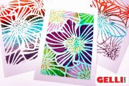 gelli arts stencil 5x7 hellebore 1384