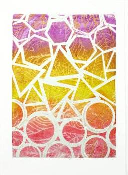 gelli arts stencil 5x7 geo 1292