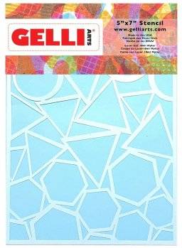 gelli arts stencil 5x7 geo 1292