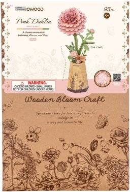 robotime bouwpakket pink dahlia TW131