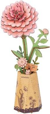 robotime bouwpakket pink dahlia TW131