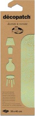 decopatch  papier 870 mint groen/goud 3vel