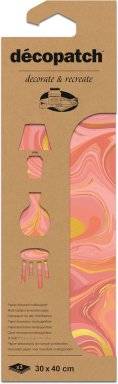 decopatch  papier 941 roze marmer 3vel