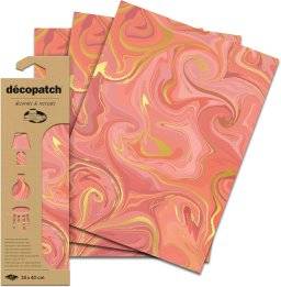 decopatch  papier 941 roze marmer 3vel
