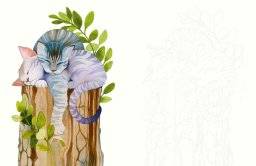 librero kleurboek katten aquarelleren