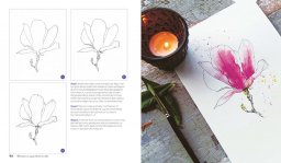 librero bloemen in aquarelverf en inkt