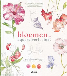 librero bloemen in aquarelverf en inkt
